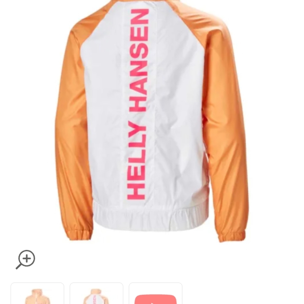 Helly Hansen White and Orange Jacket Used See Photos